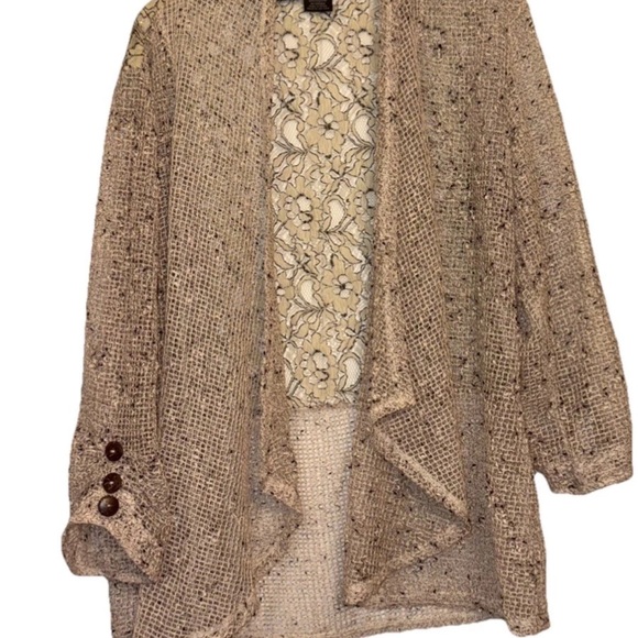 Frazzle Sweaters - Cream Cable-Knit Cardigan Sweater